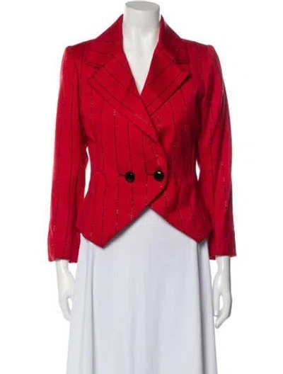 Pre-owned Arnold Scaasi Vintage 1980's Blazer In Red