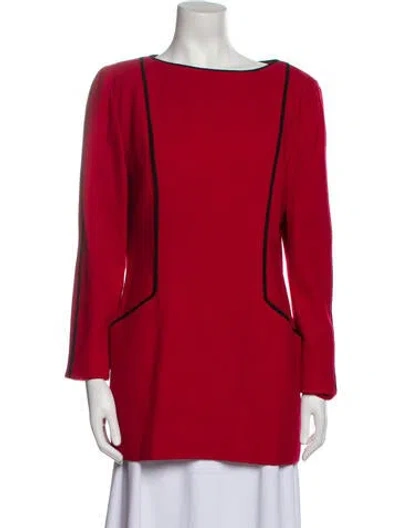 Pre-owned Arnold Scaasi Vintage 1980's Tunic In Red