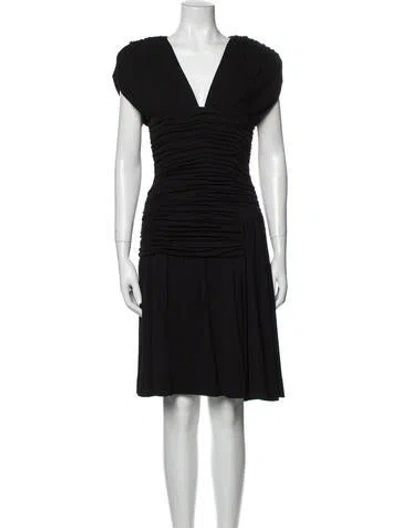 Pre-owned Arnold Scaasi Vintage Knee-length Dress In Black
