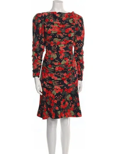 Pre-owned Arnold Scaasi Vintage Knee-length Dress In Black