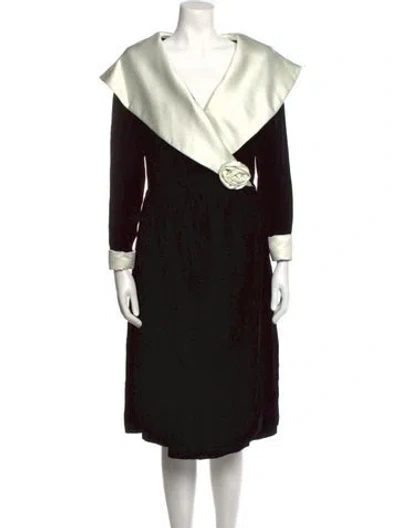 Pre-owned Arnold Scaasi Vintage Knee-length Dress In Black