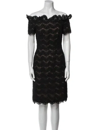 Pre-owned Arnold Scaasi Vintage Knee-length Dress In Black