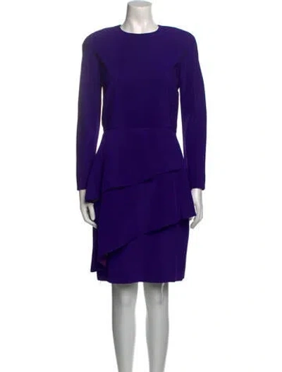 Pre-owned Arnold Scaasi Vintage Knee-length Dress In Purple