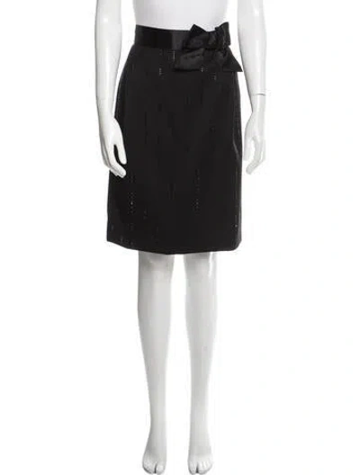 Pre-owned Arnold Scaasi Vintage Knee-length Skirt In Black