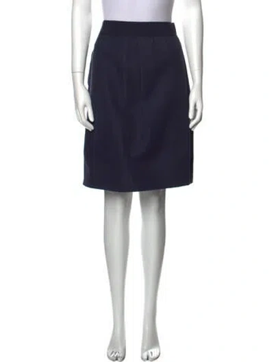 Pre-owned Arnold Scaasi Vintage Knee-length Skirt In Blue