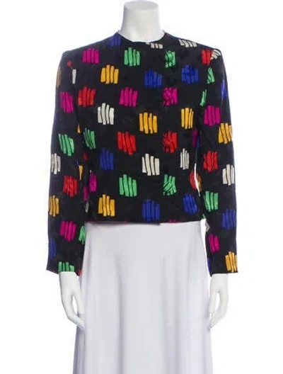 Pre-owned Arnold Scaasi Vintage Late 1980's - Early 1990's Evening Jacket In Black