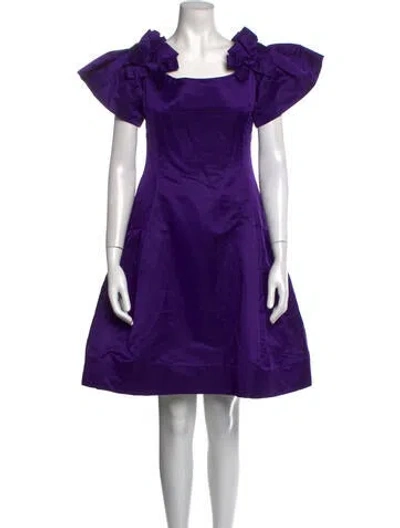 Pre-owned Arnold Scaasi Vintage Mini Dress In Purple