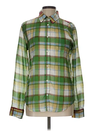 Pre-owned Arnold Zimberg Long Sleeve Button Down Shirt In Green