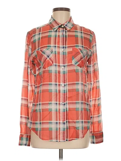 Pre-owned Arnold Zimberg Long Sleeve Button Down Shirt In Orange