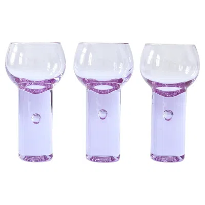 Pre-owned Arnolfo Di Cambio 6 Sergio Asti Chameleon Aperitif Drinking Glasses, , Italy 1970 In Blue