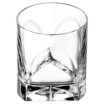 Pre-owned Arnolfo Di Cambio Conversazione Set Of 4 Double Old Fashion Glasses By Enzo Mari In Gray