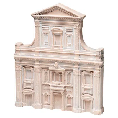 Pre-owned Arnolfo Di Cambio Santa Maria Del Fiore Cathedral Front Terracotta Sculpture, Italy, 1950s In Sand