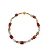 Arntz Women's Beaded Necklace Moonstone Jasper And Aquamarine