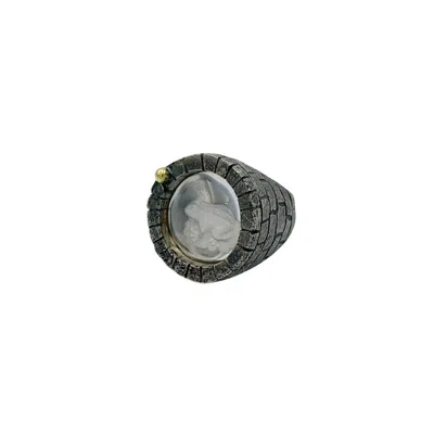 Arntz Women's Grey / Neutrals Frog In The Well Ring
