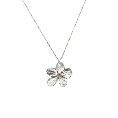 Arntz Women's Silver Cherry Blossom Necklace