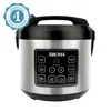 Aroma 160oz Digital Rice & Grain Cooker, Multi-cooker, 8x Bonded Granite Coating, Silver Refurbished In Black