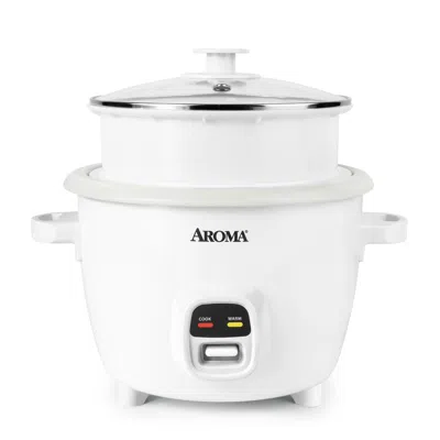 Aroma 20-cup Rice Cooker & Food Steamer Refurbished In White
