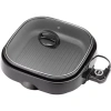 Aroma Housewares Asp-218b Grillet 4qt. 3-in-1 Cool-touch Electric Indoor Grill Portable Black In Black