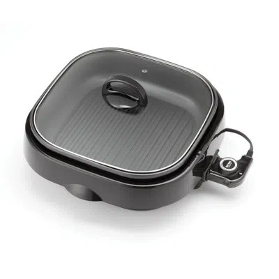 Aroma 3 Qt. 3-in-1 Grillet With Lid In Black