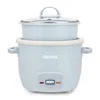 Aroma 4-cup Rice Cooker & Food Steamer With Bonded Granite Nonstick Ceramic & Pop-up Steam Tray Refu In Blue