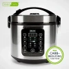 Aroma Arc-1120sbl 20-cup (cooked) Smart Carb Rice Cooker In Silver
