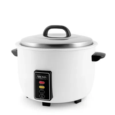 Aroma Commercial Rice Cooker, 30-cup (uncooked) / 60-cup (cooked), Auto Keep Warm, Large Capacity, 12.5 Qt In White