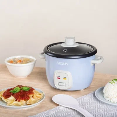 Aroma ® Mini Rice Cooker, 2-cup (uncooked) / 4-cup (cooked), 1 Qt In Blue