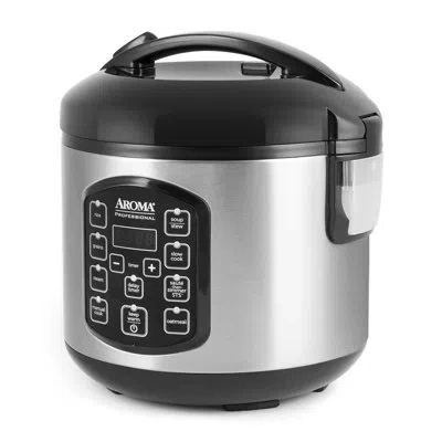 Aroma ® Professional 8-cup (cooked) / 2qt. Digital Rice & Grain Multicooker (arc-984sbd) In Silver