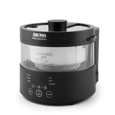 Aroma Professional Smartcarb Multicooker, 4-cup (uncooked) / 8-cup (cooked), Low-carb Rice & Grains Cooker In Black