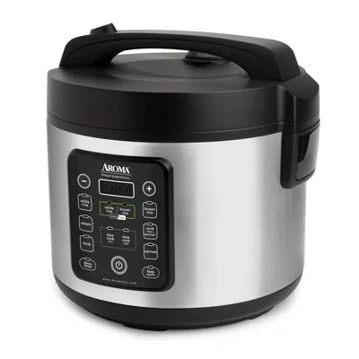 Aroma Smartcarb® 10-cup (uncooked) / 20-cup (cooked) Cool Touch Rice Cooker, Stainless Steel, 5 Qt