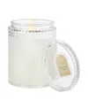 Aromatique Juniper Berry Textured Glass Candle With Lid, 15oz In White