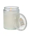 Aromatique Juniper Berry Textured Glass Candle With Lid, 15oz In White