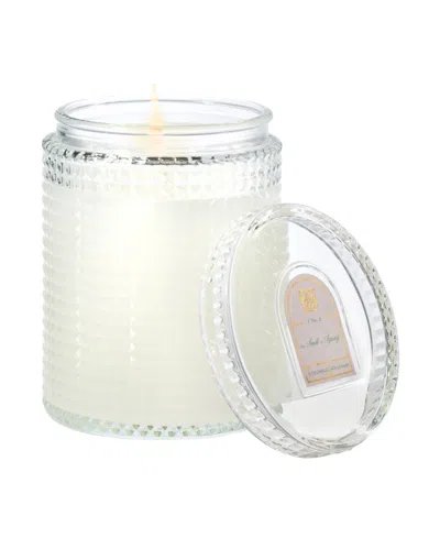 Aromatique The Smell Of Spring Textured Glass Candle, 15 oz In White