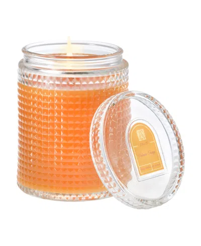 Aromatique Valencia Textured Glass Candle, 15 oz In Orange