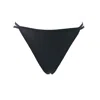 Aromatique Women's Black Silk Accordion Double Straps Thong In Black