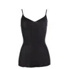 Aromatique Women's Silk Accordion Camisole, Black In Black