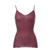 Aromatique Women's Silk Accordion Camisole, Peony Red In Red