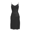 Aromatique Women's Silk Accordion Slip, Black In Black