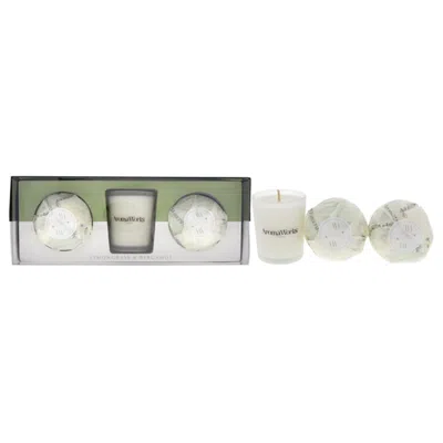 Aromaworks 2.65 oz Light Candle Scent Set With Mini Aromabomb Lemongrass & Bergamot For Unisex - 3 Piece - 2 Pi