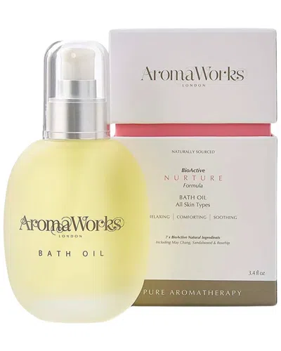 Aromaworks 3.4oz Nurture Bath Oil In Yellow
