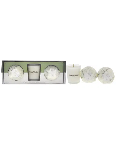 Aromaworks Light Candle Set - Lemongrass & Bergamot In Green