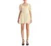 Arose Studio, Inc Women's Amaline Balloon Sleeve Sweetheart Neck Mini Dress In Gold