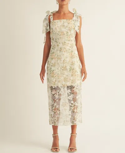 Arose Studio, Inc Women's Carinne Floral Midi Dress In Sage Floral