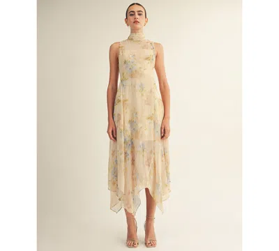 Arose Studio, Inc Women's Emilia Mock Neck Dress In Yellow