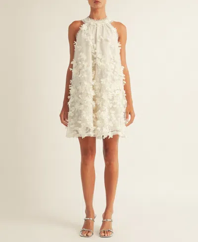 Arose Studio, Inc Women's Jacey Embellished Sleeveless Shift Dress In White