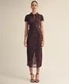 Arose Studio, Inc Women's Nerina Collared Lace Design Midi Dress In Brown