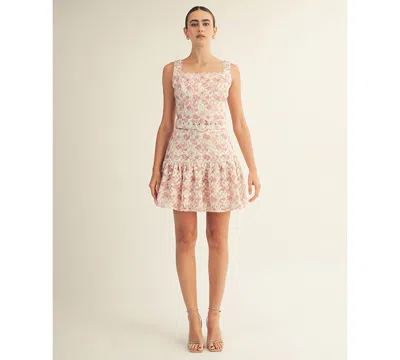 Arose Studio, Inc Women's Ruffle Hem Mini Dress In Multi