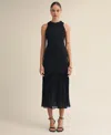 Arose Studio, Inc Women's Seraphine Crewneck Sleeveless Midi Dress In Black