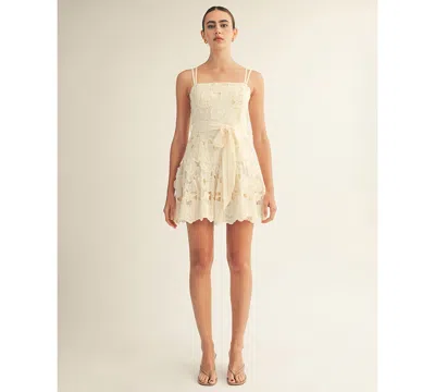 Arose Studio, Inc Women's Square Neck Mini Dress In White