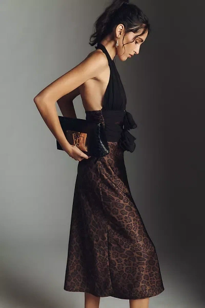 Arose Studio Kessara Halter Midi Dress In Multi